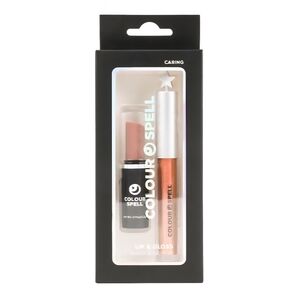 *3/15* NEW Colour Spell Profusion Nude Lipstick Metallic Bronze Maroon Gloss Set